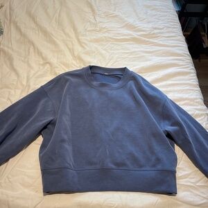 Lulu Lemon Periwinkle Perfectly Oversized Cropped Crew